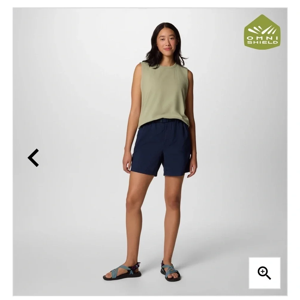 Columbia Blue Cargo Shorts with Elastic Waistband